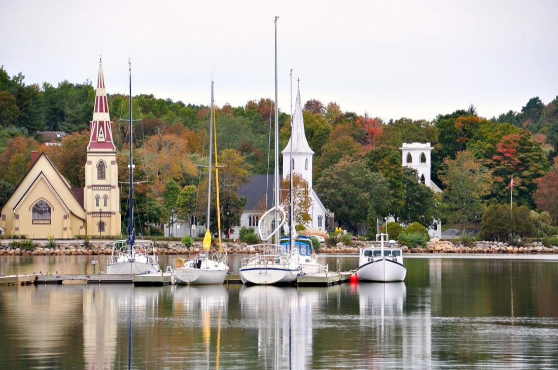 Mahone Bay waterfront, Nova Scotia